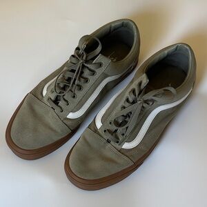 Vans Men's Khaki and White Sneakers
